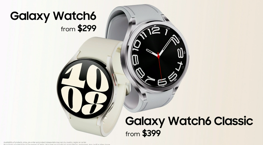 三星Galaxy Watch 6发布：表盘更大功能更强、旋转表盘回归