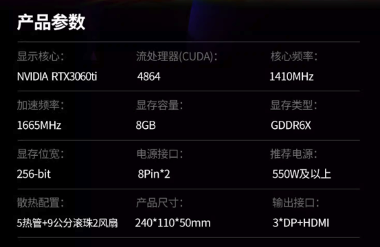 昂达推出 RTX3060Ti 神盾非公卡：8GB GDDR6X 显存、9cm双风扇