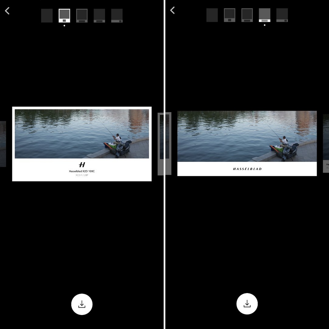 使用哈苏的手机app Phocus 2给照片增加边框