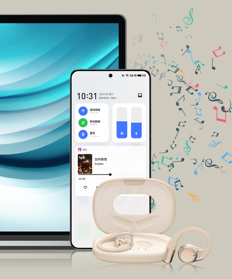 魅蓝推出 OpenBlus 开放式真无线耳机：AI 通话降噪、16.2mm 动圈、24 小时续航