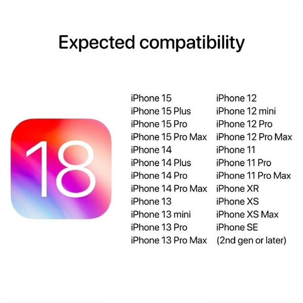 iOS 18 机型前瞻，依旧兼容 iPhone XR、SE 2 等