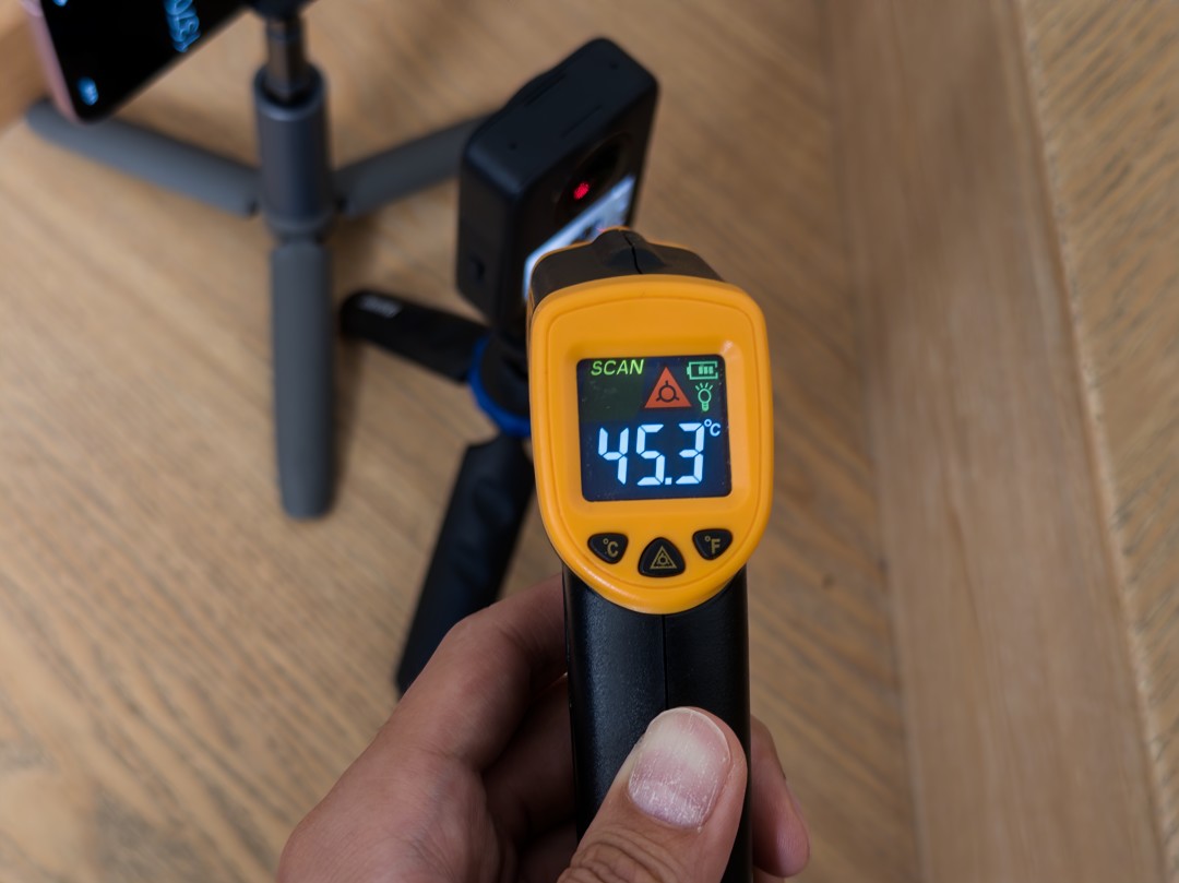 Osmo 360拍摄8K 30P机身最高温度